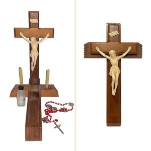 Divinity Crucifix - Sick Call Set - With Rosary and Holy Water Bottle